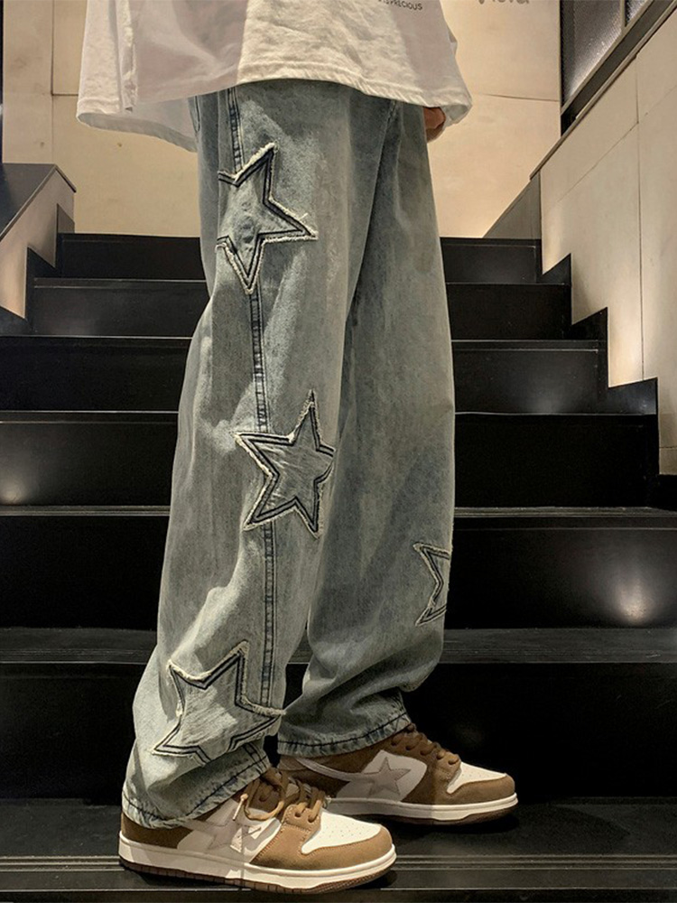 Streetwear Brand Denim - Jeans amples à jambes droites de