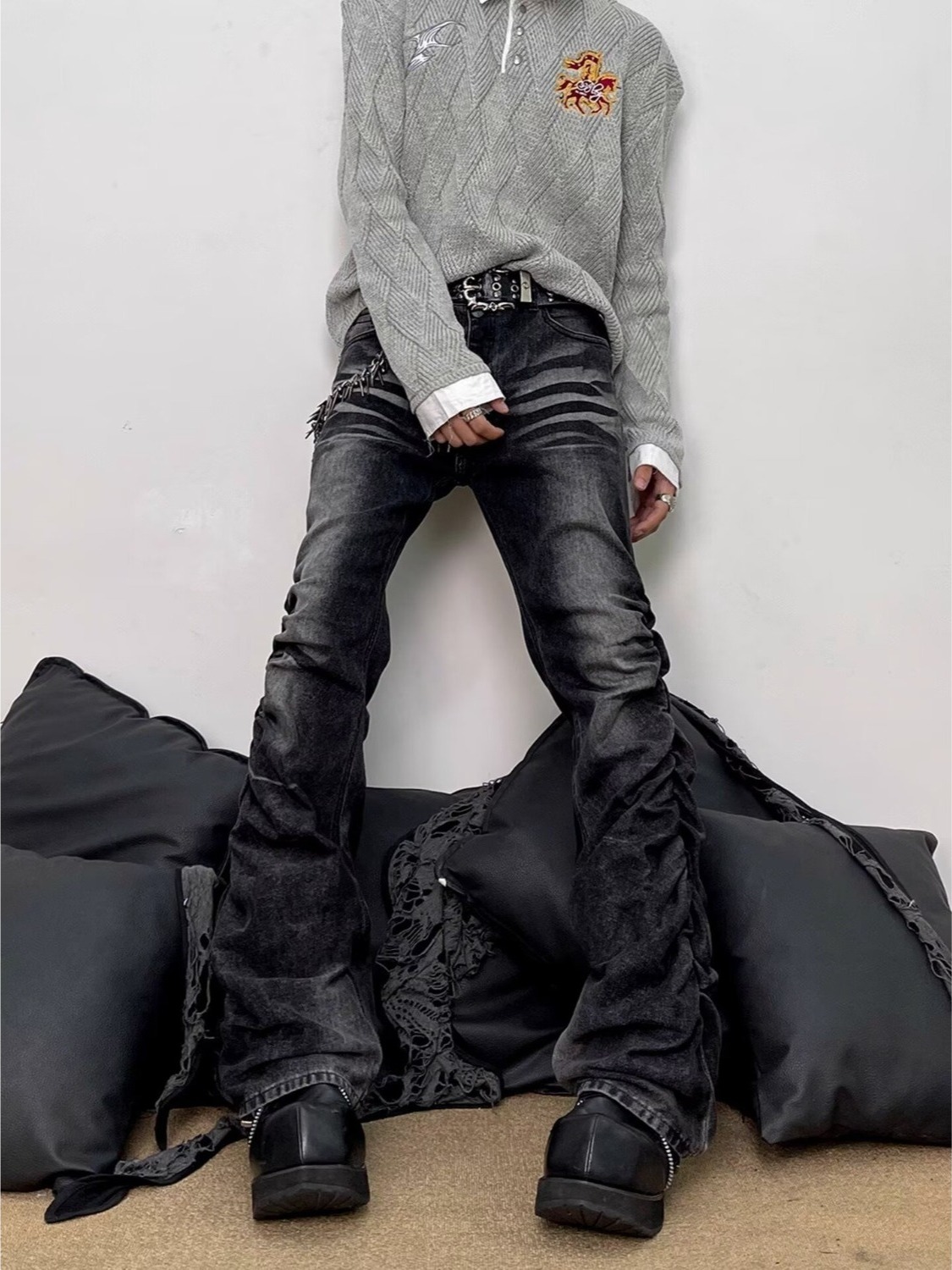 Jeans slim droits rétro évasés - Streetwear Brand Denim avis et prix